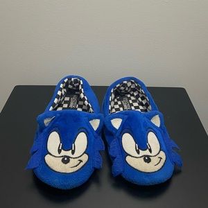 Big Kid ☄️SONIC THE HEDGEHOG ☄️ Slippers (Size: XL 4/5)(Color: Blue/Black/White)